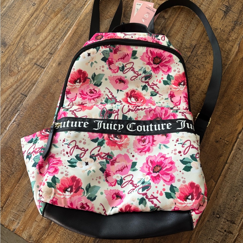 NWT Juicy Couture Pink Floral Backpack